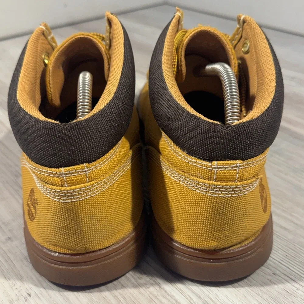 Timberland Groveton Canvas Moc Toe Shoes Men's Mustard Brown‎ Size 11